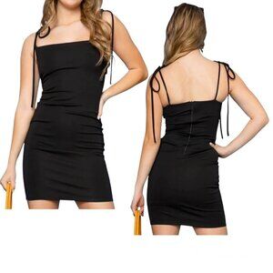 Miss Behave Girls Black Mini Dress SIZE Small Teen Sleeveless Spaghetti Strap